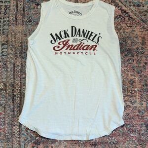 Indian Motorcycle Jack Daniels Cream Colored Women's Top